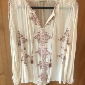 Lucky Brand embroidered top